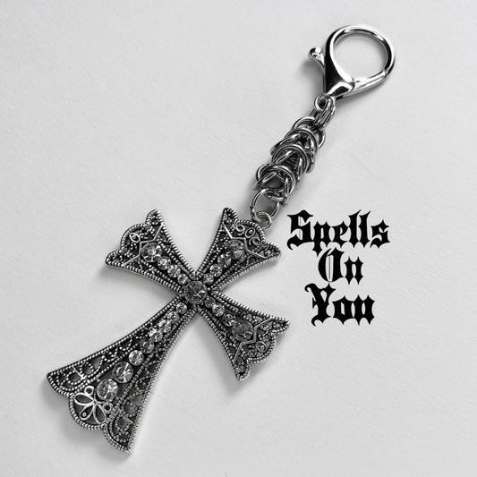 โDazzleโ Chainmail Cross Bag Charm/ Keychain