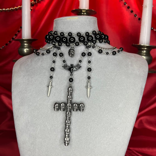 ⋆♱ New ‘Funeral Party’ Beaded Collar Necklace ♱⋆