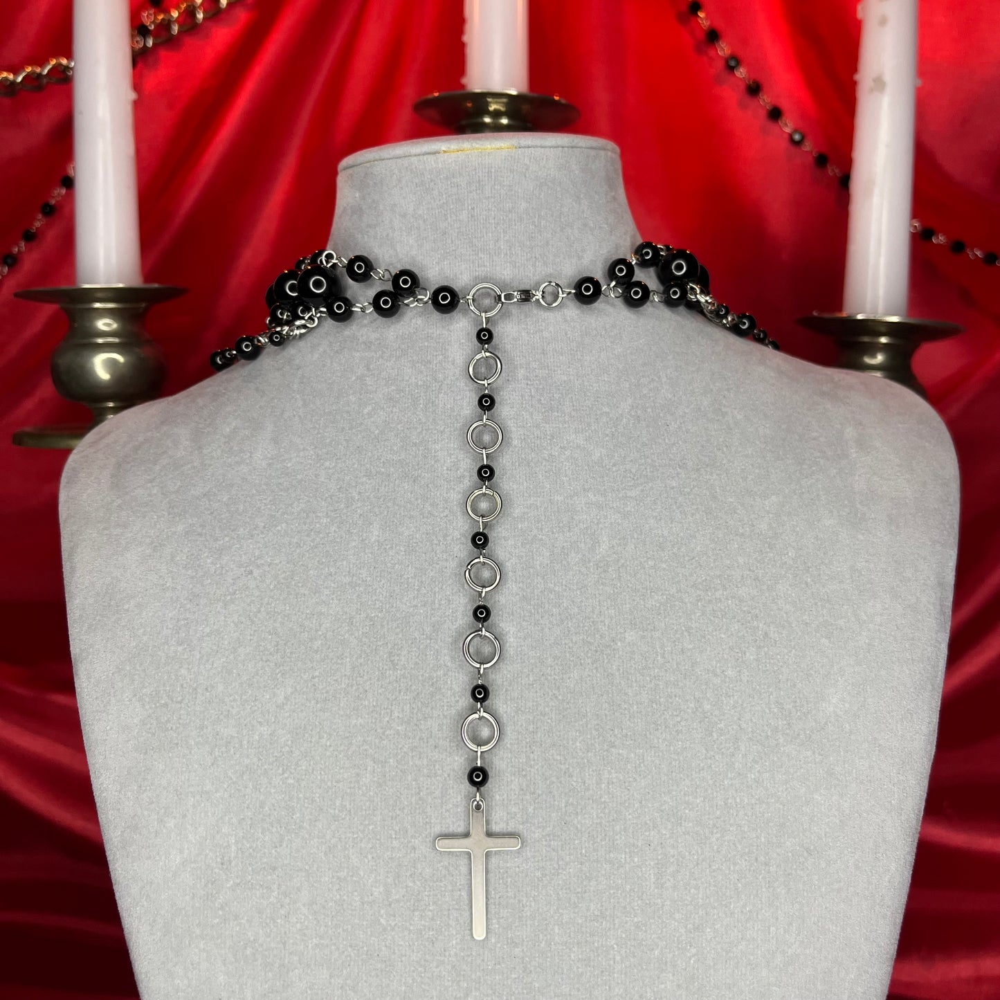 ⋆♱ New ‘Funeral Party’ Beaded Collar Necklace ♱⋆