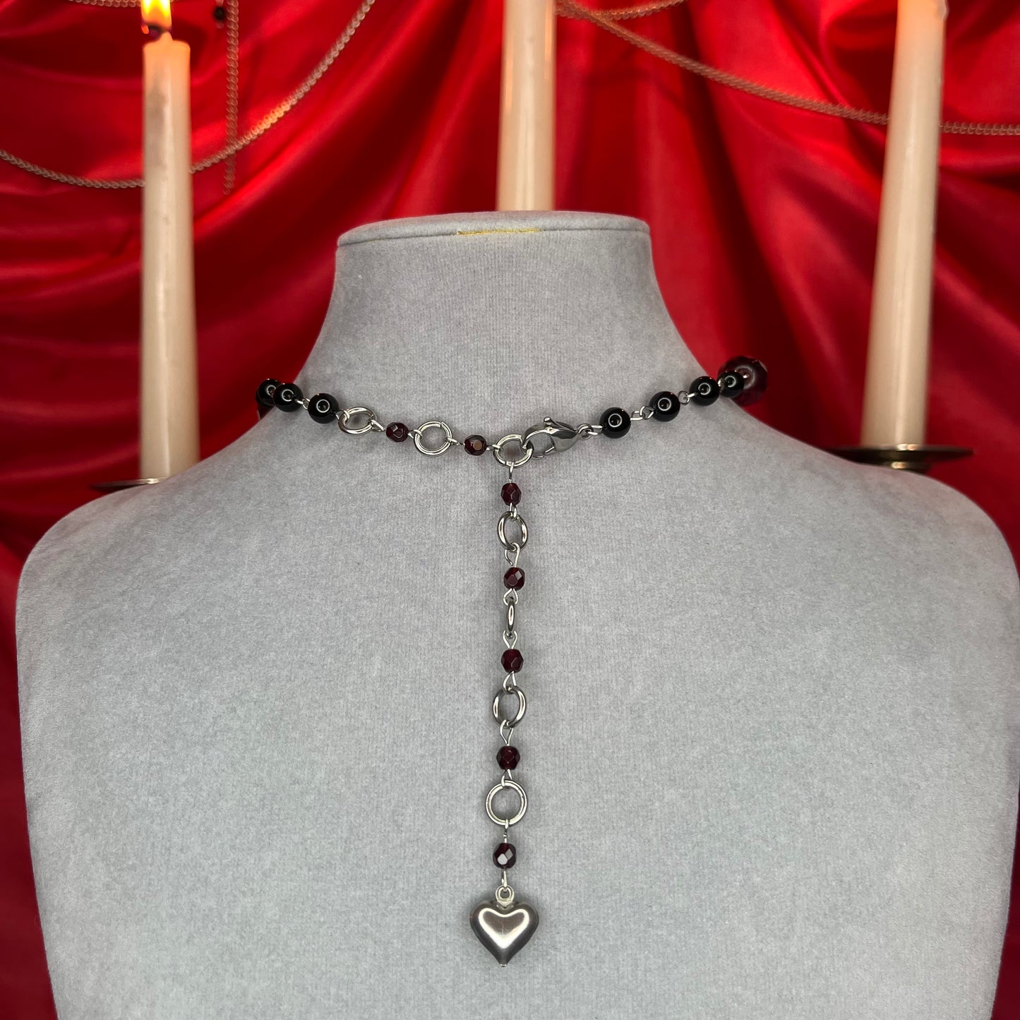 ⋆♱ ‘ Not In Love ‘ Necklace In Black and Red ♱⋆