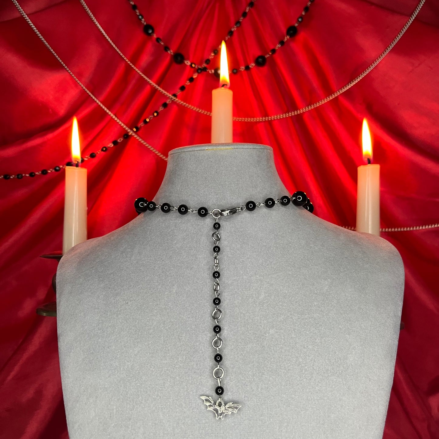 ⋆♱ ‘ Siouxsie ‘ Mini Rosary Necklace♱⋆