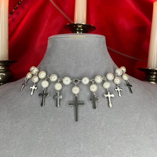 ⋆♱ ‘Ghost Of You’ Charm Necklace in Pearl ♱⋆