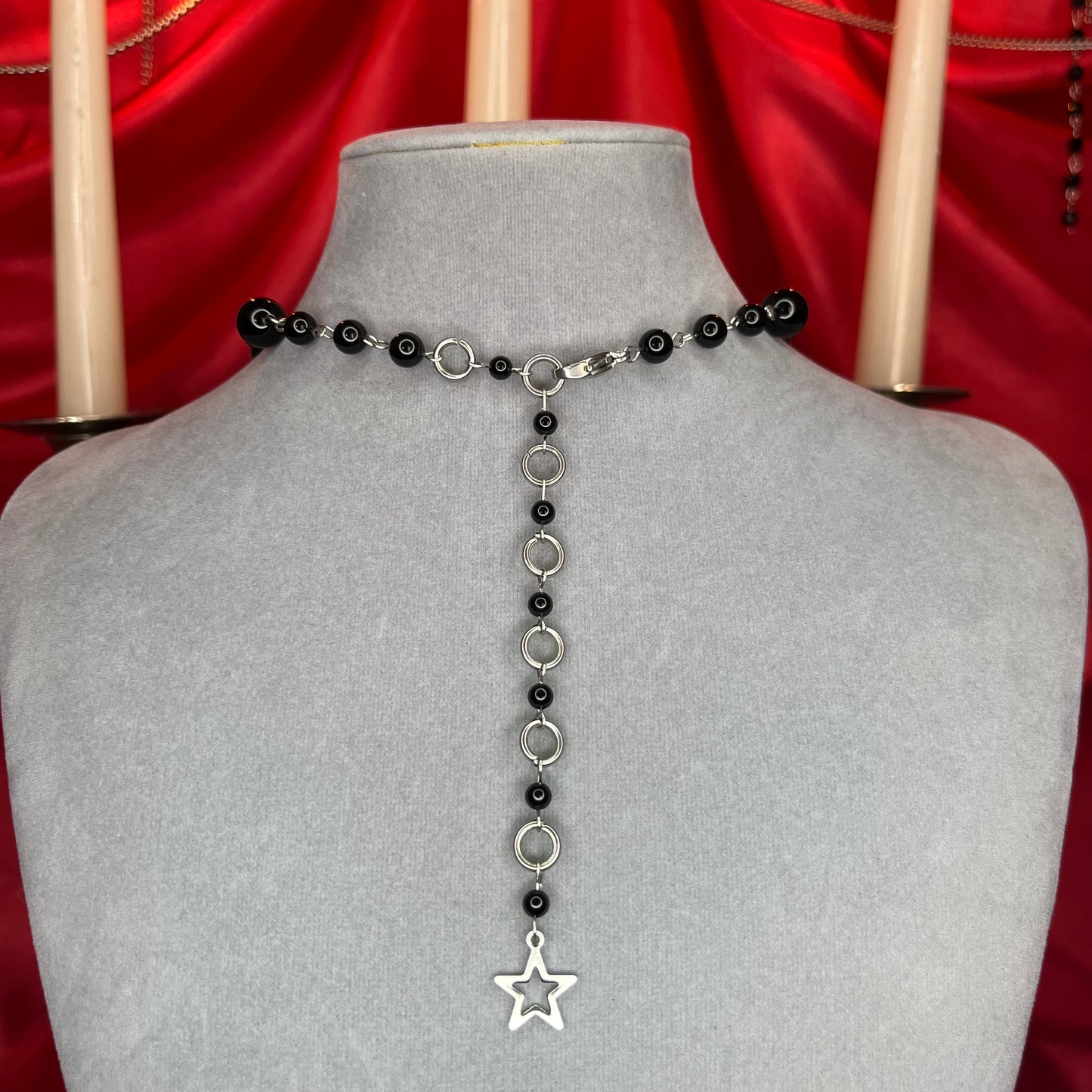 ⋆♱ ‘ Entombed ‘ Necklace In Black ♱⋆