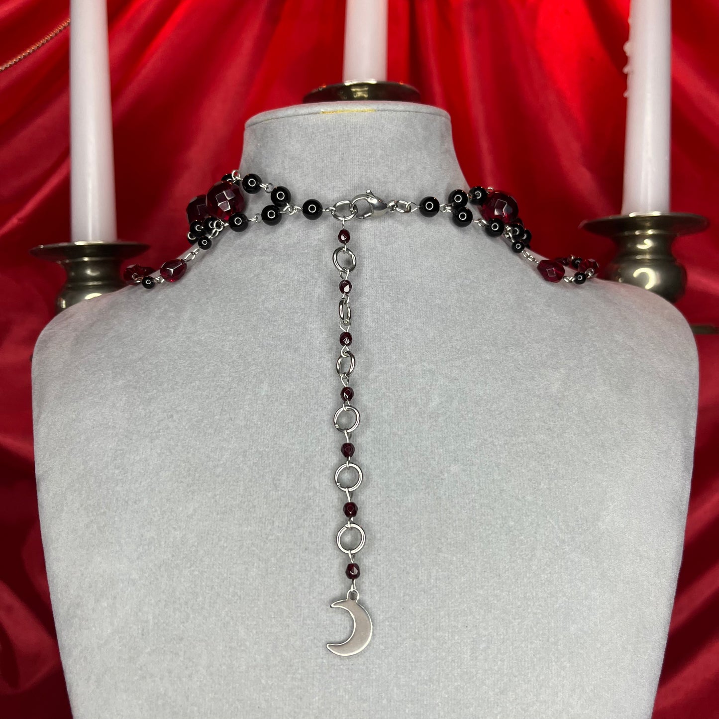 ⋆♱ ‘ Luna Enamorada ‘ Layered Necklace In Red and Black ♱⋆