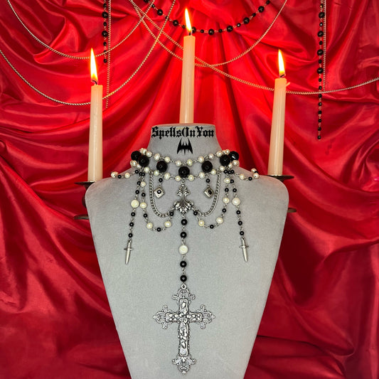 ⋆♱ ‘Buffy’ Layered Necklace in Black and Pearl Vol.3 ♱⋆