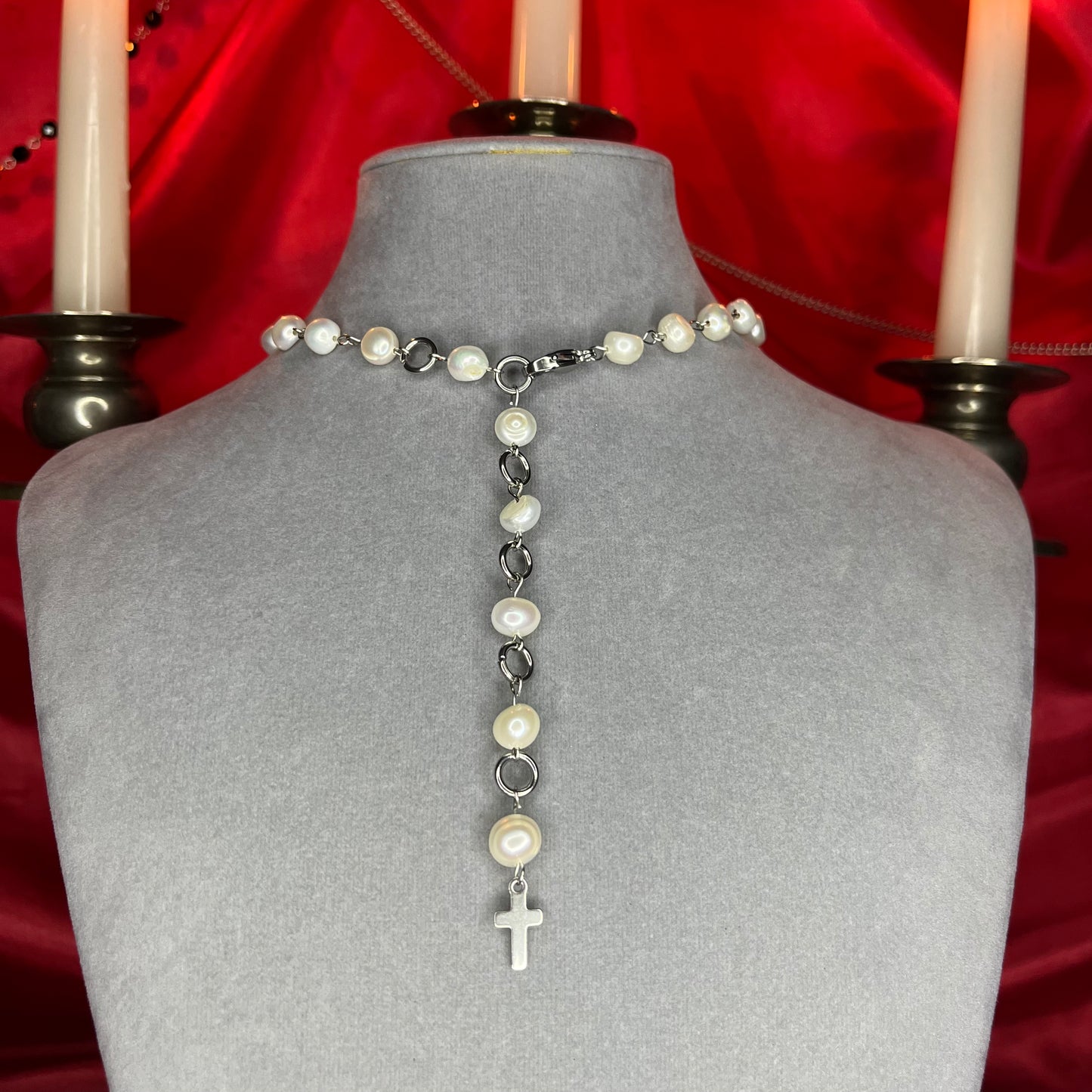 ⋆♱ ‘Ghost Of You’ Charm Necklace in Pearl ♱⋆