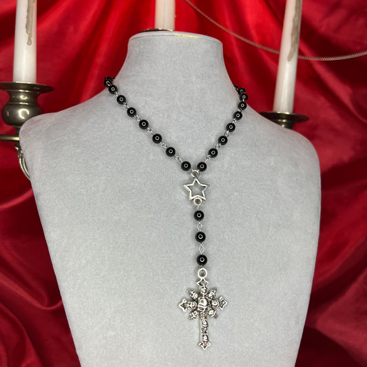 ⋆♱ ‘ Darkwave ‘ Mini Rosary Necklace ♱⋆