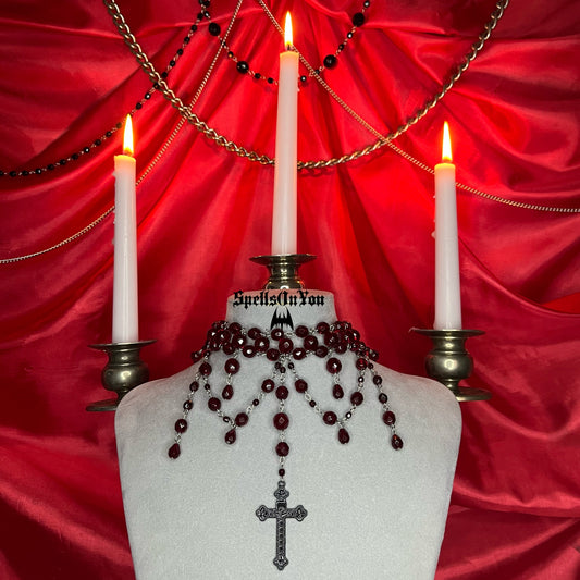 ⋆♱ ‘Helena‘ Layered Necklace in Red♱⋆