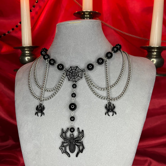 ⋆♱ ‘Cobweb Queen‘ Layered Necklace ♱⋆