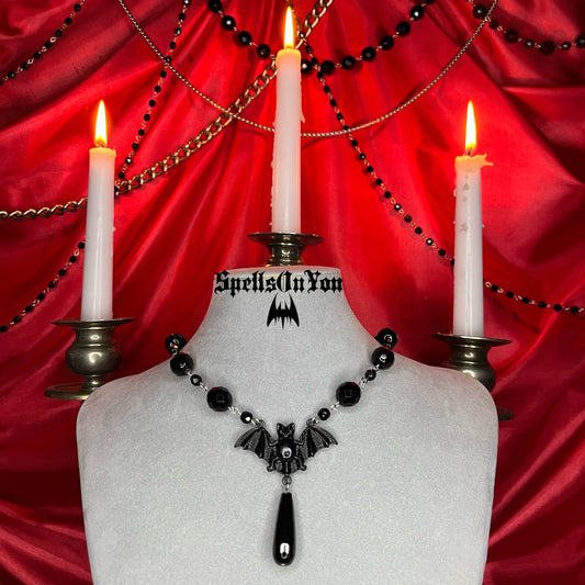 ⋆♱ ‘Baby Bat’ Necklace in Black ♱⋆