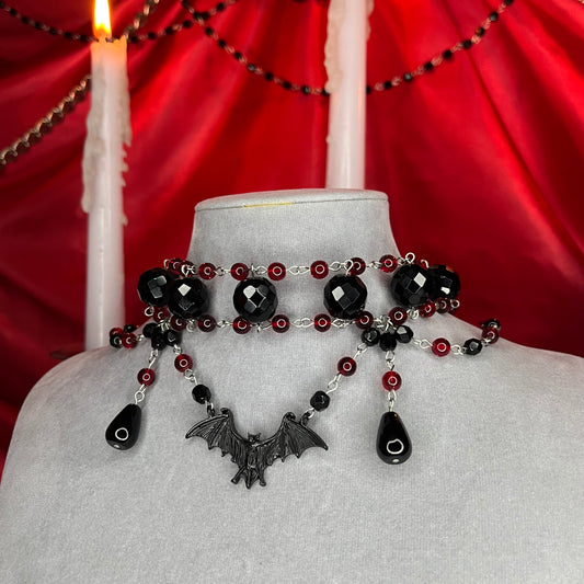 ⋆♱ ‘Bloodsucker’ Beaded Collar ￼♱⋆