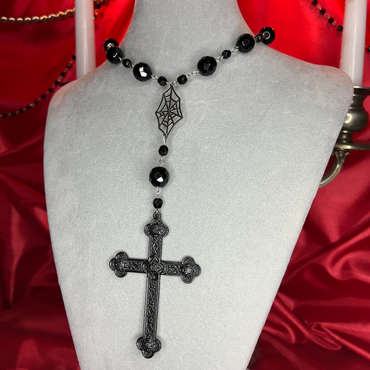 ⋆♱ ‘Siouxsie’ Mini Rosary Necklace ♱⋆