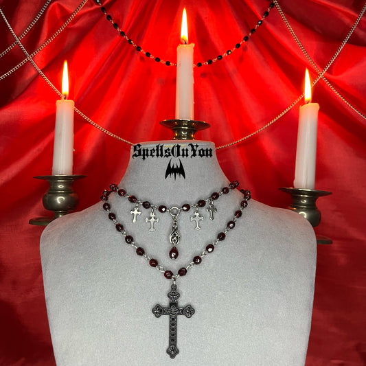 ⋆♱ ‘Helena’ Stack Necklace in Red ♱⋆